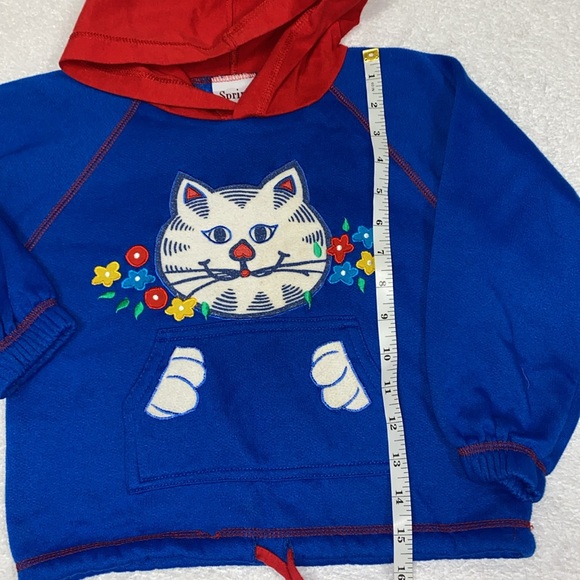 Vintage spring creek kitty cat flower hoodie size 6x - Picture 3 of 8